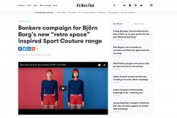 Björn Borg Sport Couture digital PR campaign