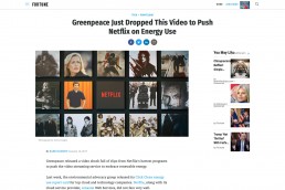 Greenpeace Netflix digital PR campaign