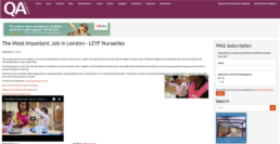 LEYF nurseries content marketing campaign